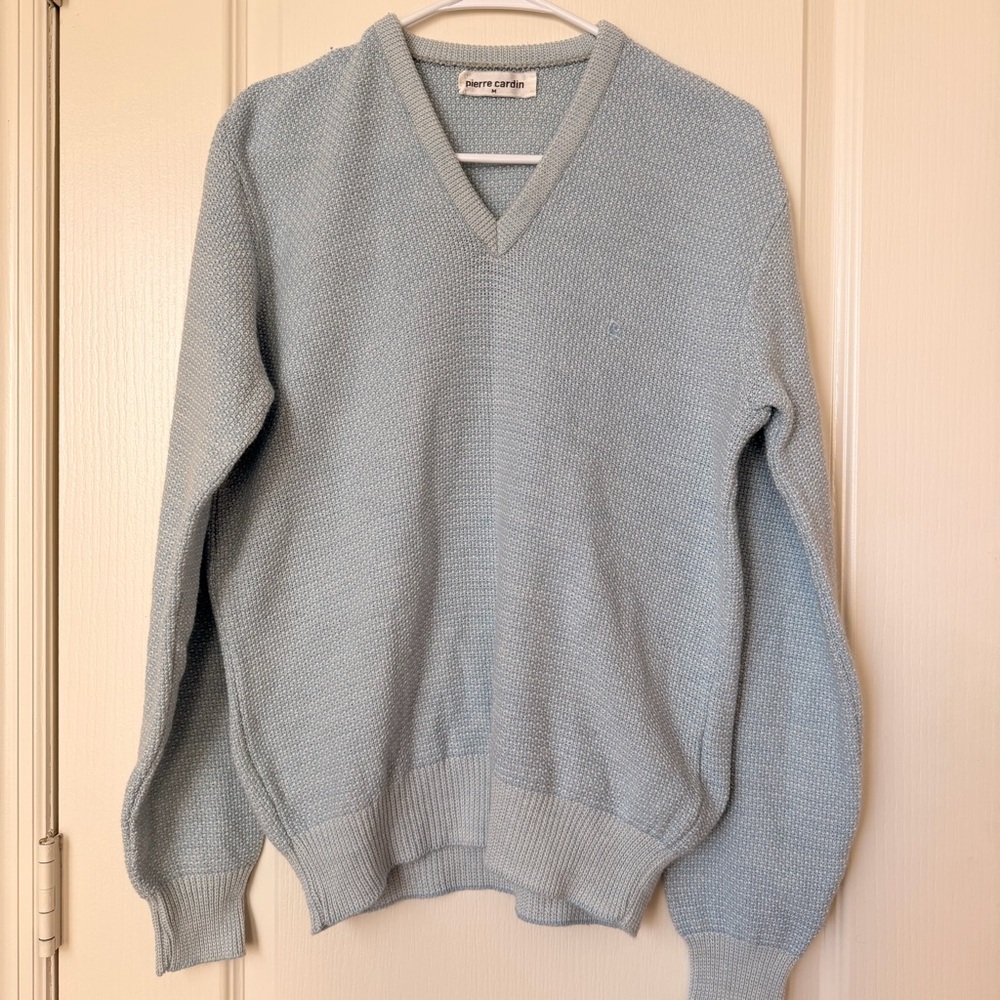 Pierre Cardin V-Neck Sweater in Light Blue